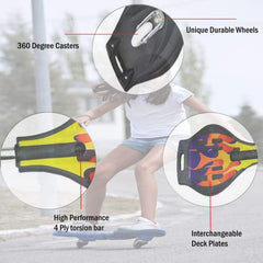 Bronx Waveboard Aluminium 360° Rotating Alloy Two-Wheel Skateboard