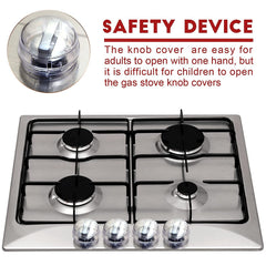 Child Safety Gas Stove Knob Covers - Transparent Pack of 2