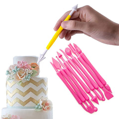8-Piece Cake Decoration Set with 16 Shapes for Baking and Crafting
