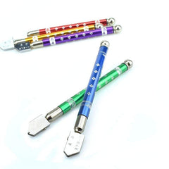 Professional Glass Cutter Pen with Diamond Set, Steel Blade & Anti-slip Handle