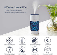 Magic Cup Cool Mist Humidifier with Essential Oil Diffuser & Night Light