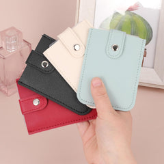 Leather Pull-Out Credit Card Holder - Slim RFID Blocking Wallet