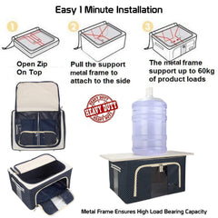 66L Oxford Fabric Storage Bag for Clothes and Household Items