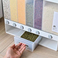 6-Compartment Wall Mount Food Storage Container with Sealing Lid