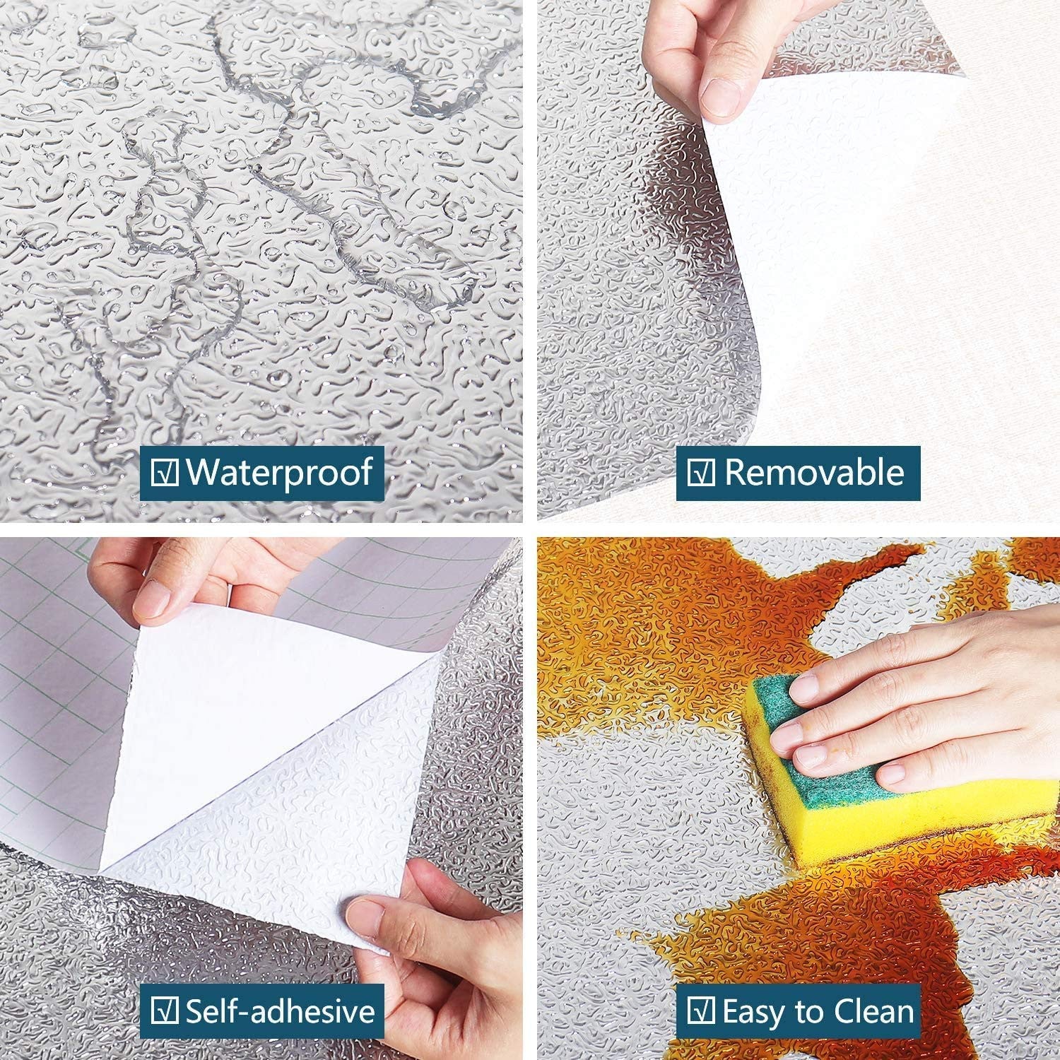 Aluminium Foil Kitchen Backsplash Stickers - Oil Proof & Heat Resistant