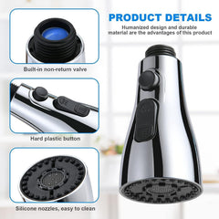 360° Movable Turbo Sink & Shower Faucet with 3 Modes & Water Saving