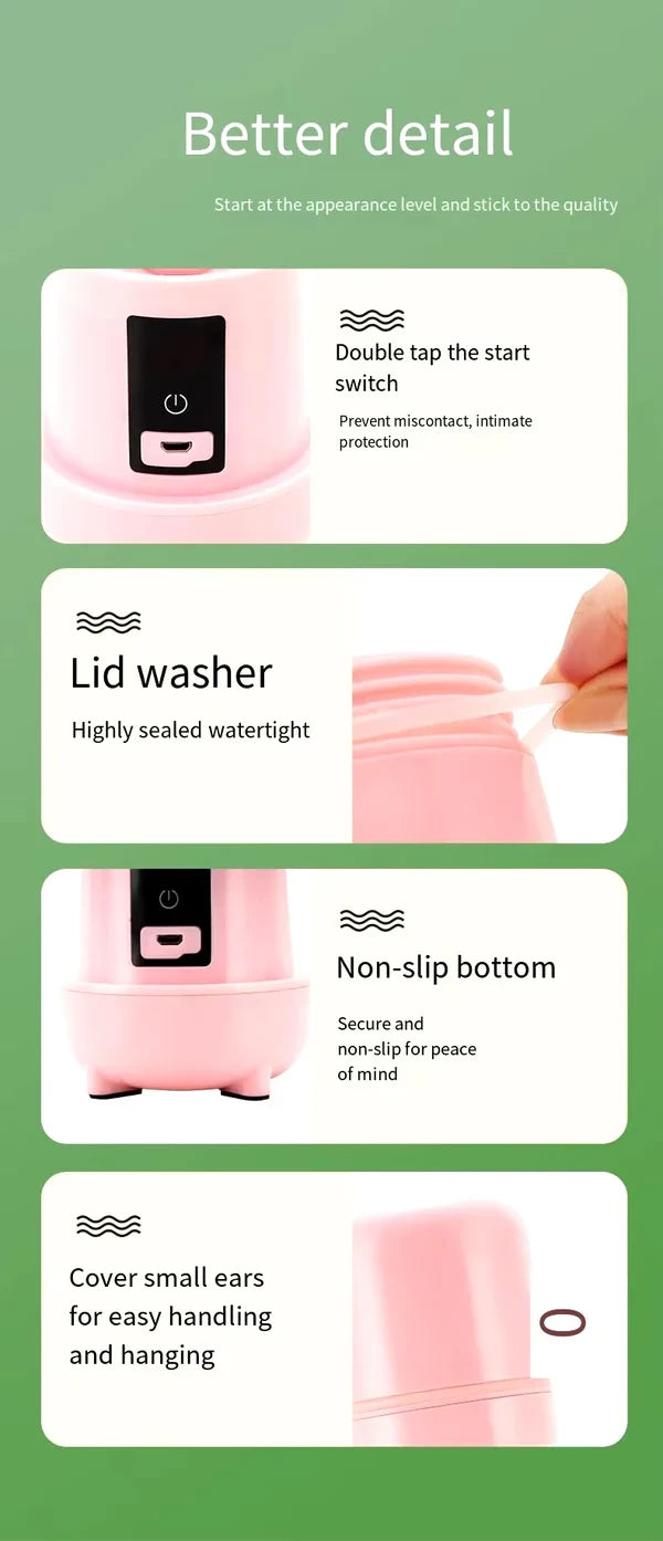Portable Wireless Foldable Cup Blender for On-the-Go Smoothies