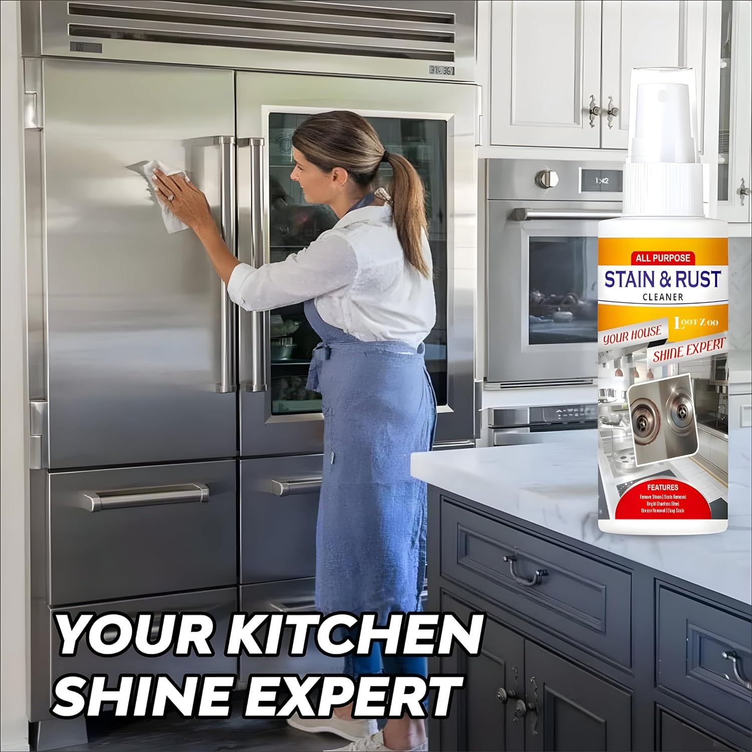 All-Purpose Rust & Stain Cleaner Spray for Kitchen Surfaces