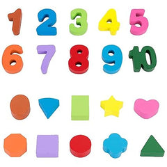 3-in-1 Wooden Puzzle Set: Numbers, Shapes & More