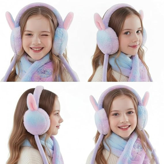 Cute Rabbit Ear Headband & Winter Ear Warmer for Kids & Adults