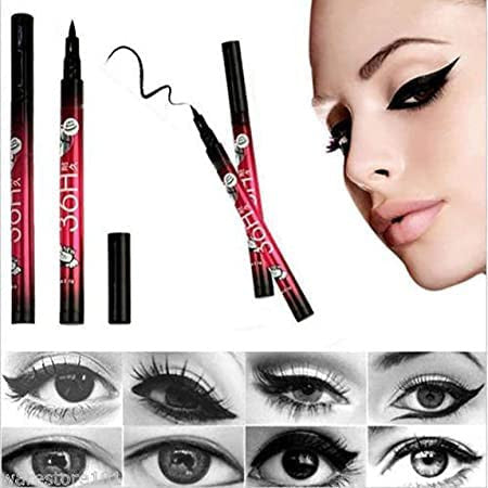 Mapperz Waterproof Black Eyeliner Pencil - 24H Smudge-Proof & Quick Dry - 1 Pc