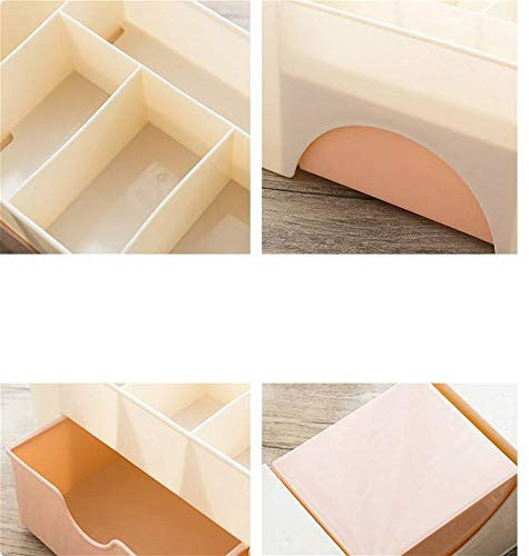Mini Makeup Storage Box with Drawer for Cosmetics, Jewelry, and Brushes
