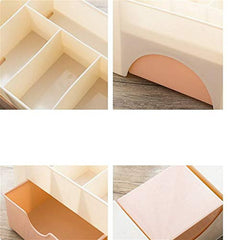 Mini Makeup Storage Box with Drawer for Cosmetics, Jewelry, and Brushes