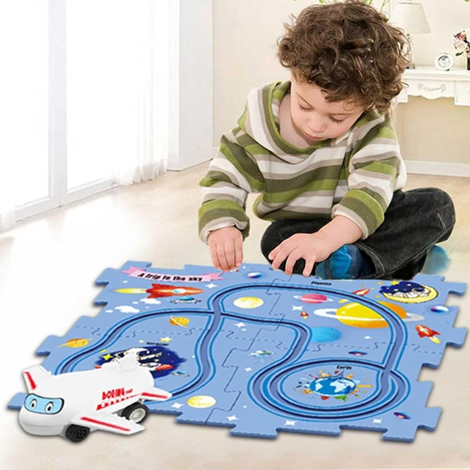 Rail Car Puzzle Set for Kids - Track Building & Play