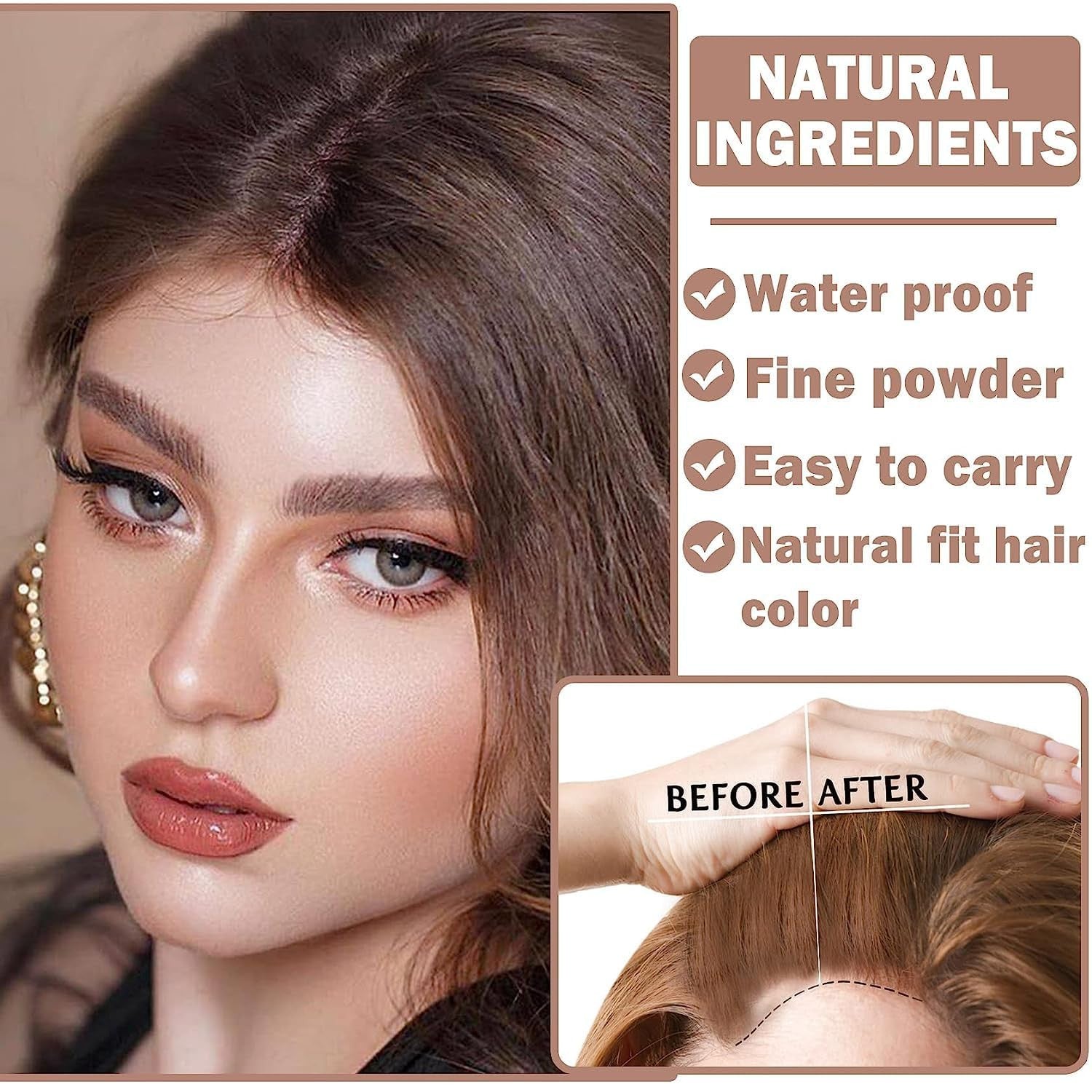 Instant Hairline Shadow Powder for Fuller, Refined Hair & Contouring