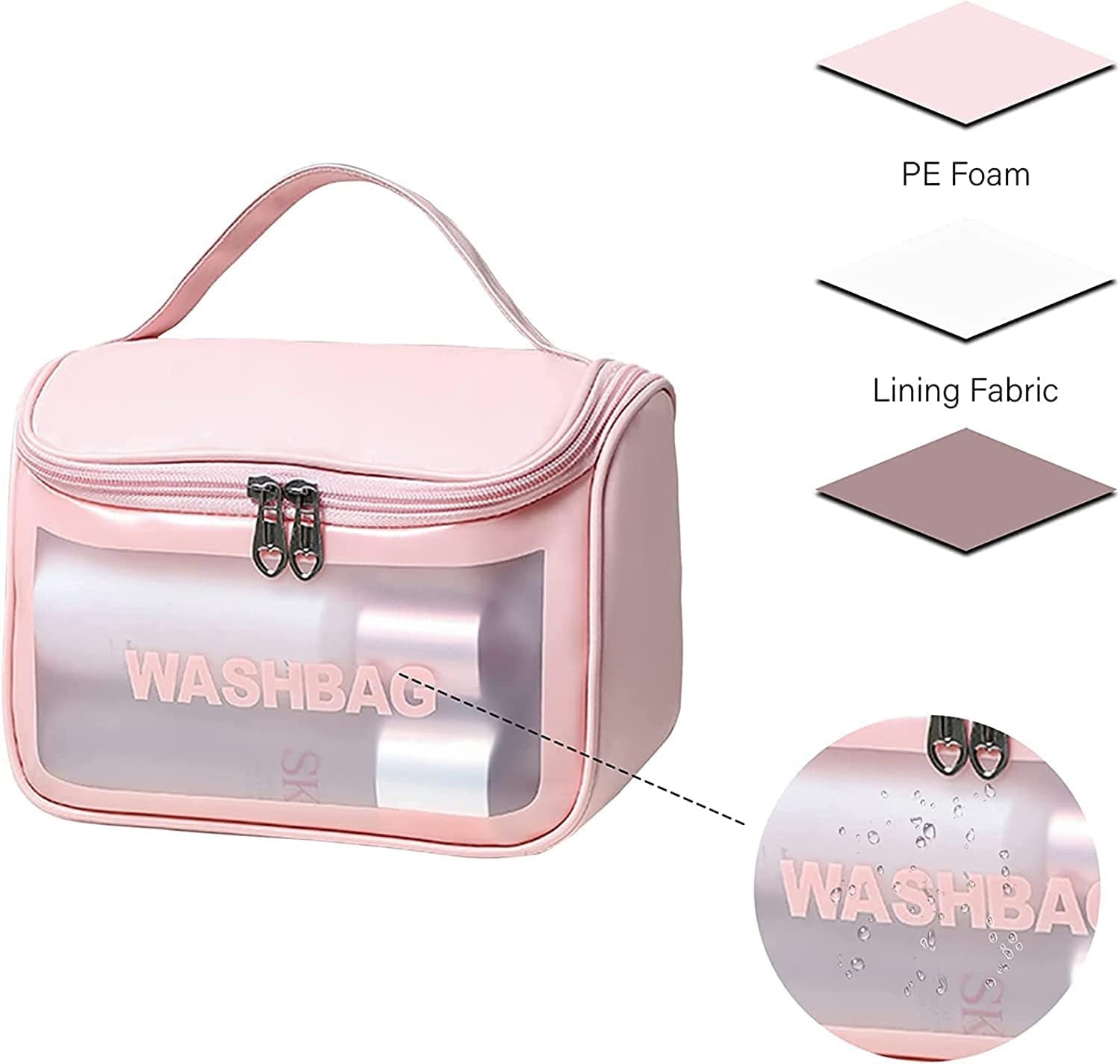 Large Multi-Functional Wash & Makeup Bag for Toiletry Storage