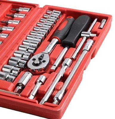 46-in-1 Multi-Purpose Tool Kit with Screwdriver, Socket Set & Case