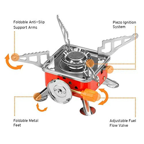 Compact Portable Gas Stove for Camping and Outdoor Cooking