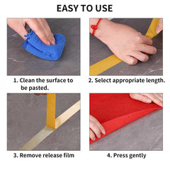 Yellow Double Sided Carpet Tape - Strong, Removable, No Residue