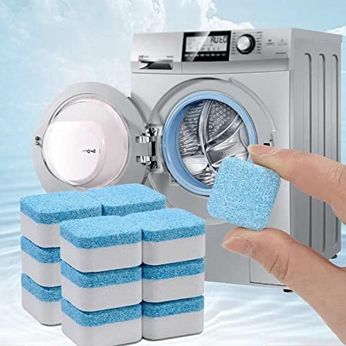 Deep Clean Washing Machine Tablets (12 pcs) for Fresh, Odor-Free Laundry