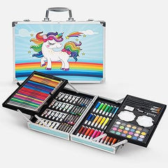 145-Piece Big Color Suitcase Art Set for Creative Kids