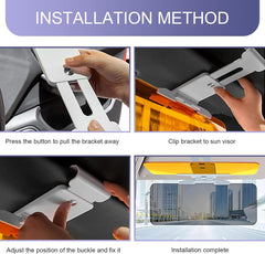 HD Car Sun Visor for Day & Night Glare Protection, Yellow