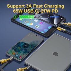 4-in-1 Fast Charging & Data Cable - Elastic USB Charger Cord