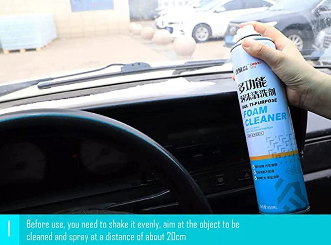 Heavy-Duty Foam Cleaner Spray for Car, Kitchen, and Home Surfaces