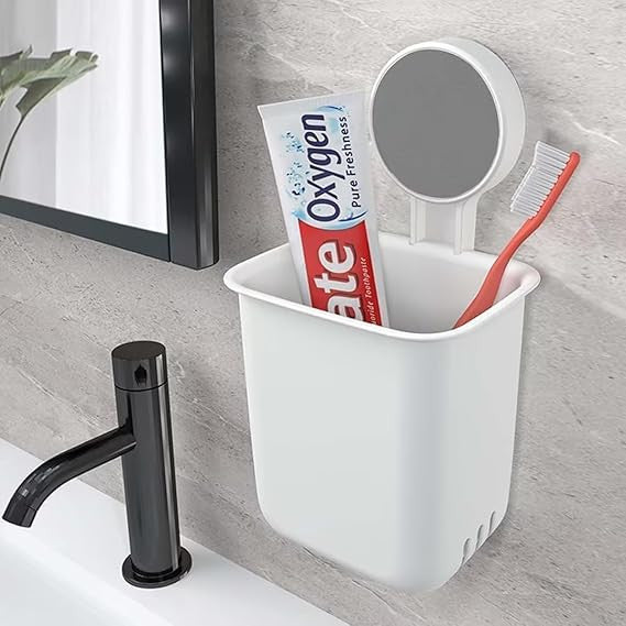 Premium Vacuum Suction Toothbrush Holder for Bathroom Storage