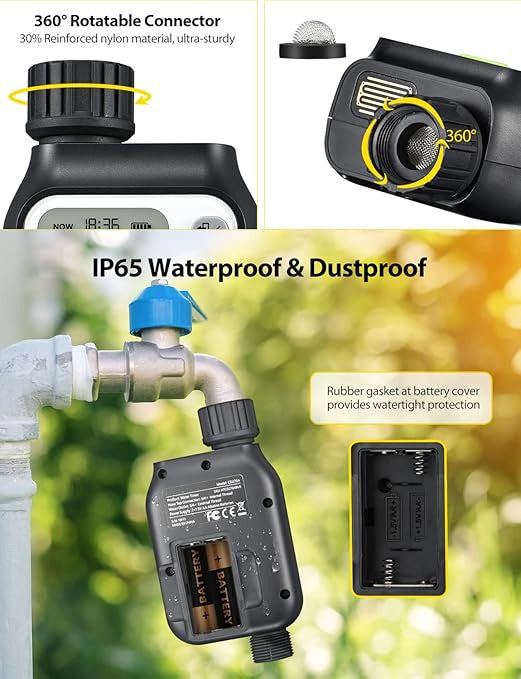 Digital Water Timer with Rain Sensor for Drip Irrigation