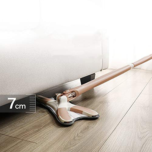 Heavy X Shape Flat Mop with Self-Wringing Microfiber Pads for Easy Floor Cleaning