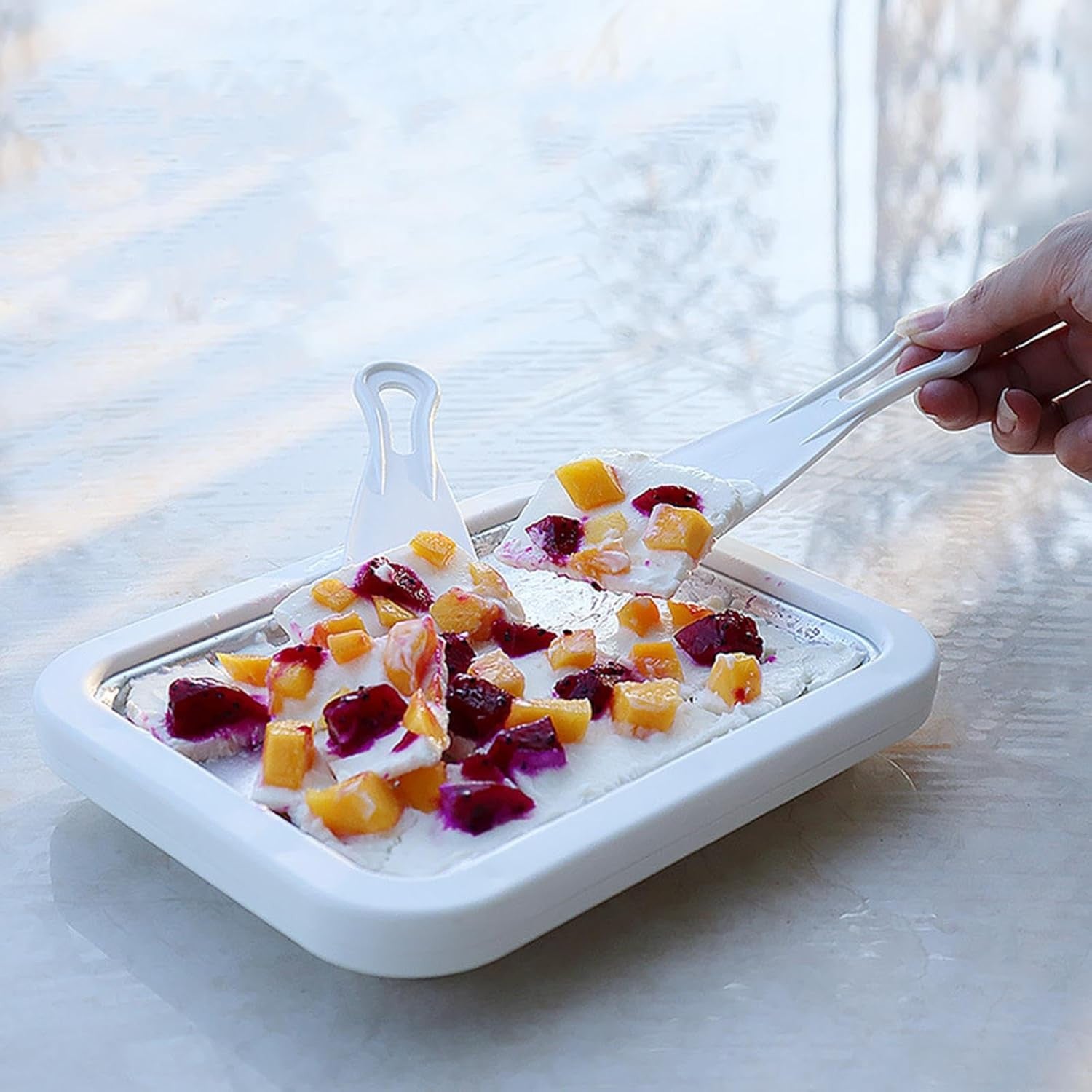 Ice Cream Roll Maker Tray - Easy Ice Cream Machine for Delicious Rolls