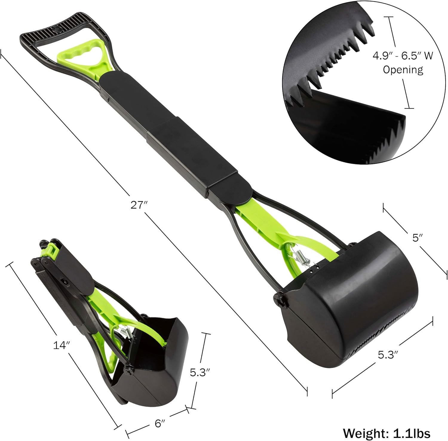 Portable Foldable Dog Poop Scooper with Ergonomic Handle