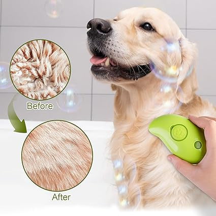 3-in-1 Electric Cat Steam Brush for Hair Removal and Grooming