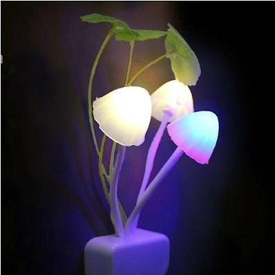 Smart Mushroom Night Light with Auto Sensor, Color Change & Low Power