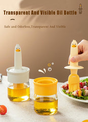 High-Temperature Silicone Oil Dispenser with Basting Brush