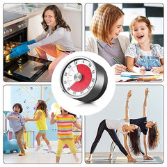 Magnetic Mechanical Kitchen Countdown Timer with Analog Clock