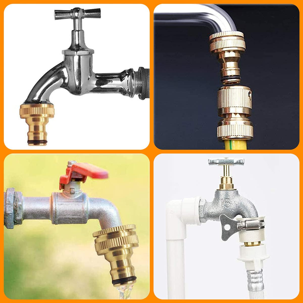 Secure Brass Pipe Connector with Quick Release & Leak Prevention