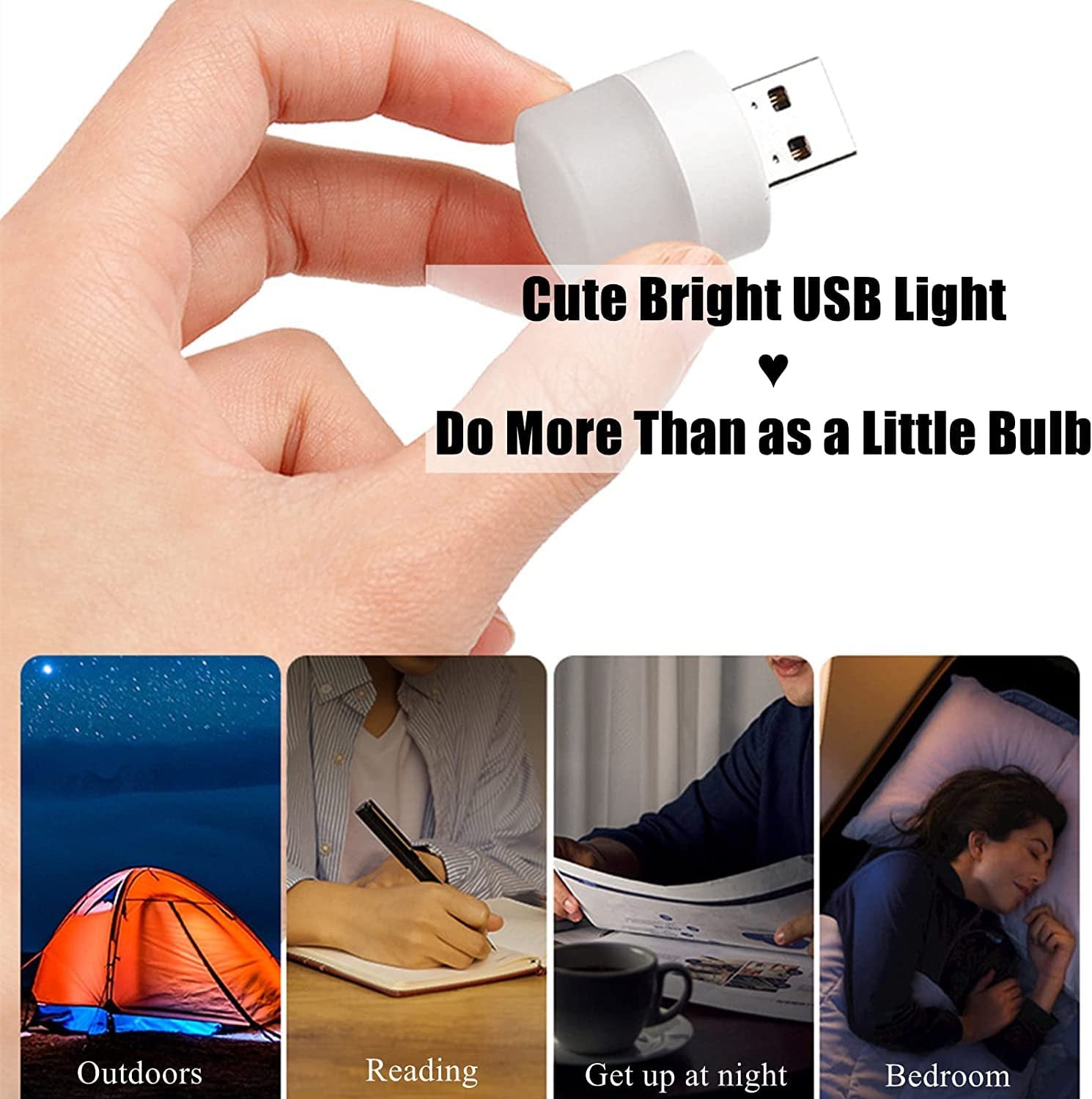 Portable USB Night Light Bulb for Home & Travel