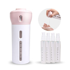 Smart 4-in-1 Travel Dispenser Bottle Set Leakproof Refillable Toiletry Organizer