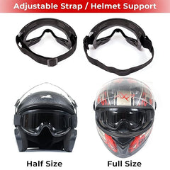 Bike & Snowmobile Goggle Mask - Windproof Helmet Face Shield