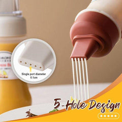 350ml Portable Squeeze Bottle with Lid & Five Holes for Sauces