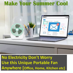 Jy Super Rechargeable LED Fan with Light, Portable Desk & Table Fan