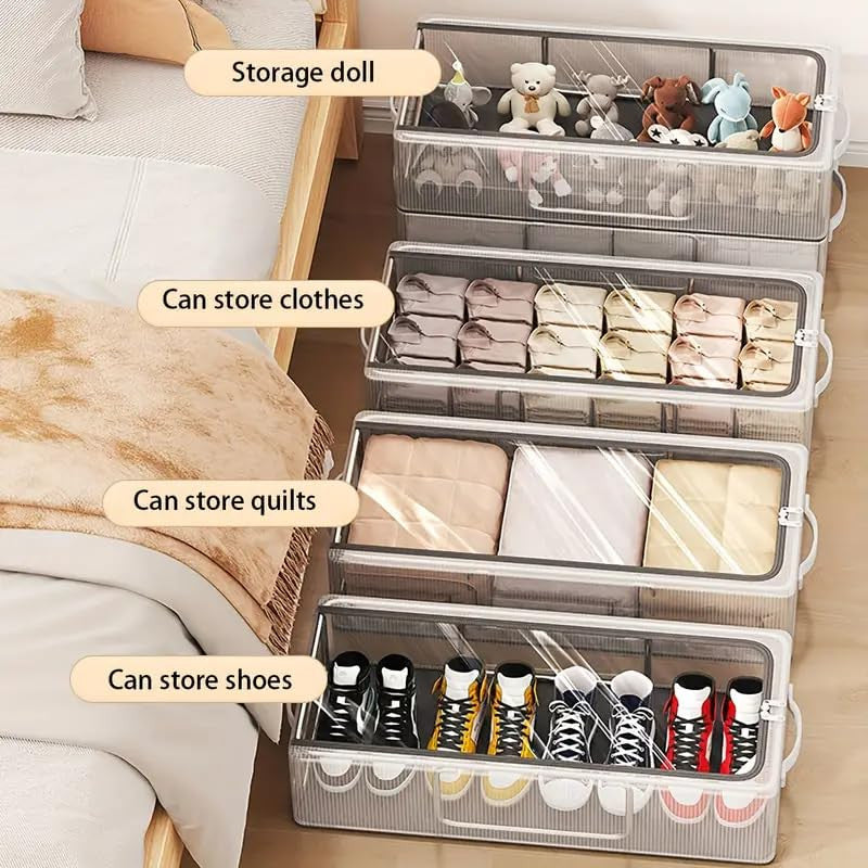 27L Transparent Shoe Storage Box & Organizer for Closet