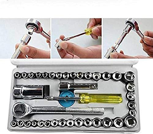 40-Piece Multi-Tool Wrench & Screwdriver Kit for Home & Auto Repairs