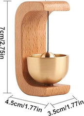 Wooden & Brass Magnetic Door Bell with Chime