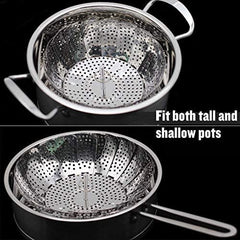 Large 16.5cm Stainless Steel Folding Vegetable Steamer Basket