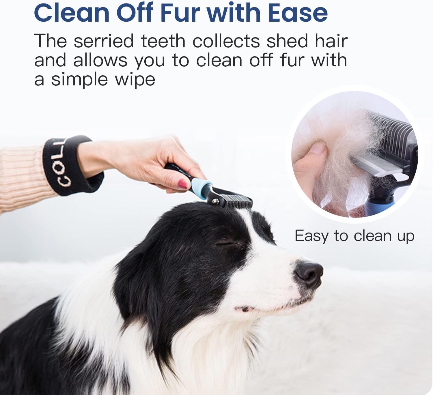 Pet Grooming Brush for Hair & Fur - Easy & Gentle Grooming Tool