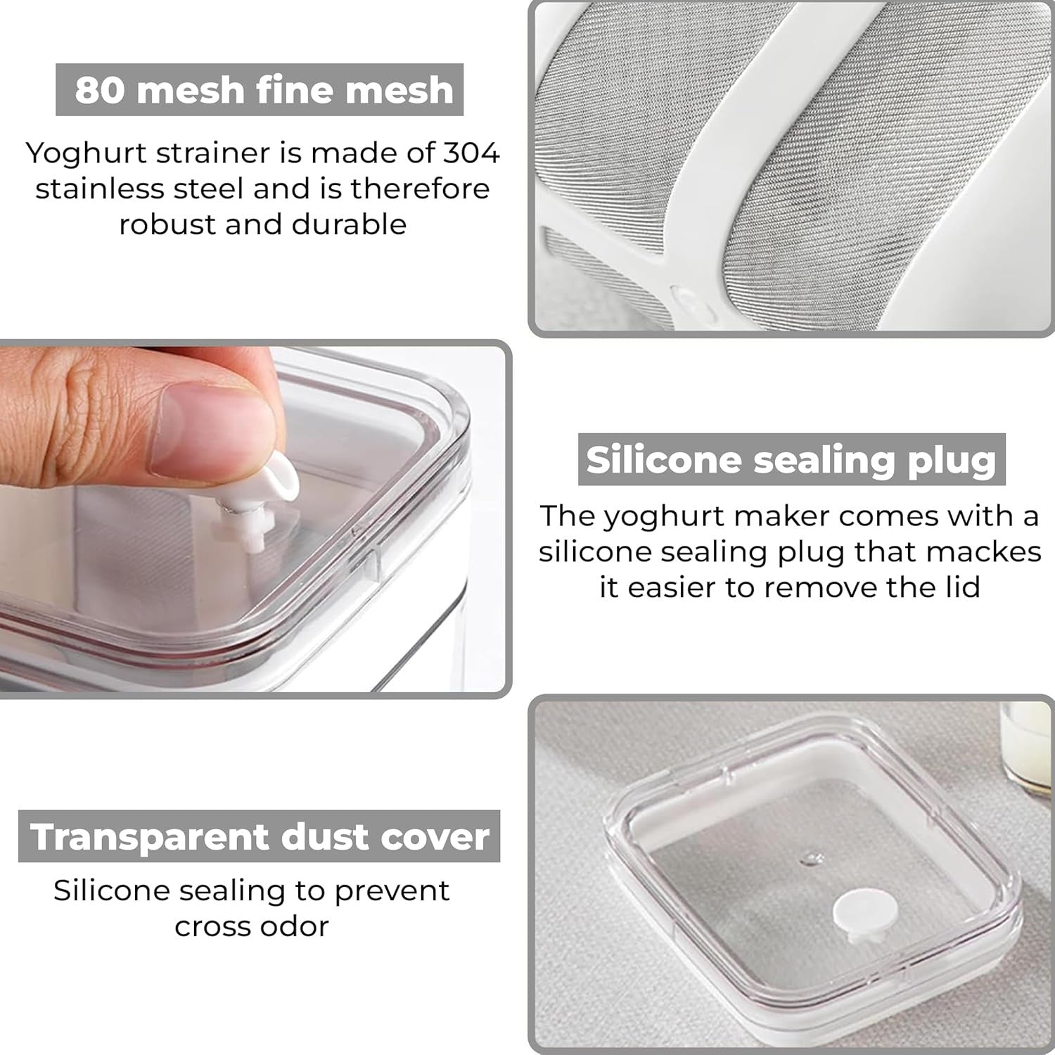 Yogurt Filter for Dahi and Dairy Straining 1100ml