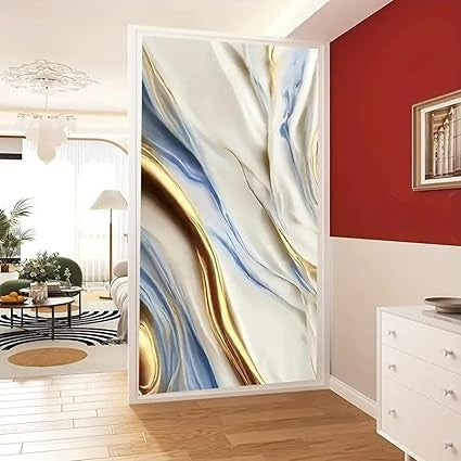 Blue & Golden Marble Foil - Elegant Decorative Wrap (Ta-055)
